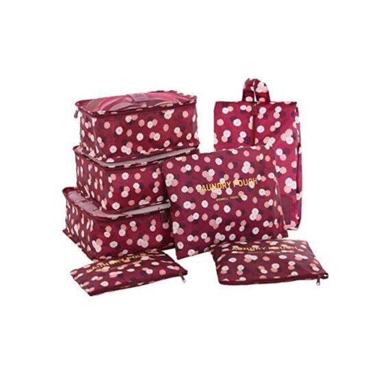 مجموعة منظمات السفر المتكاملة - 7 قطع لترتيب أمتعتك بكل سهولة