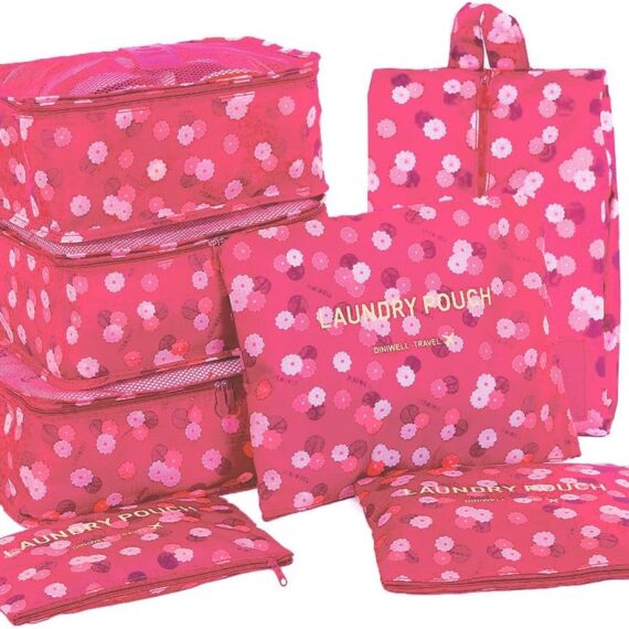 مجموعة منظمات السفر المتكاملة - 7 قطع لترتيب أمتعتك بكل سهولة