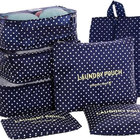 مجموعة منظمات السفر المتكاملة - 7 قطع لترتيب أمتعتك بكل سهولة